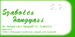 szabolcs hangyasi business card